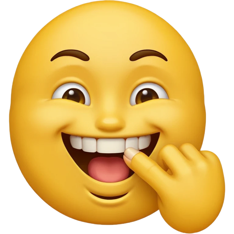 Emoji mordiéndose el dedo emoji