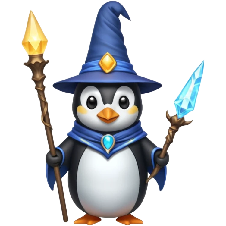 Penguin Wizard emoji