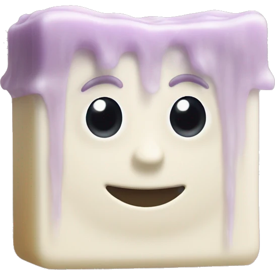 Anthropomorphic bar soap long eyelashes emoji