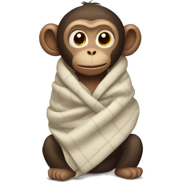 monkey wrapped in blanket emoji