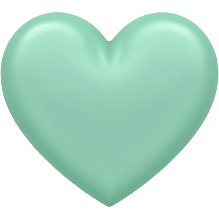 Mint green heart emoji