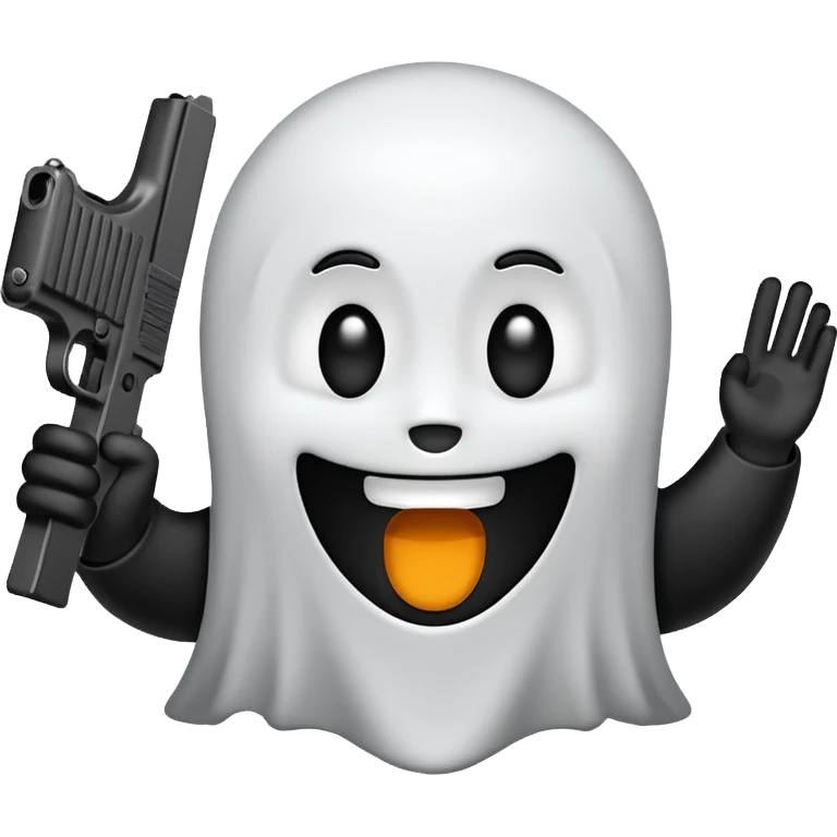 Emoji de Fantasma con glock en la mano emoji