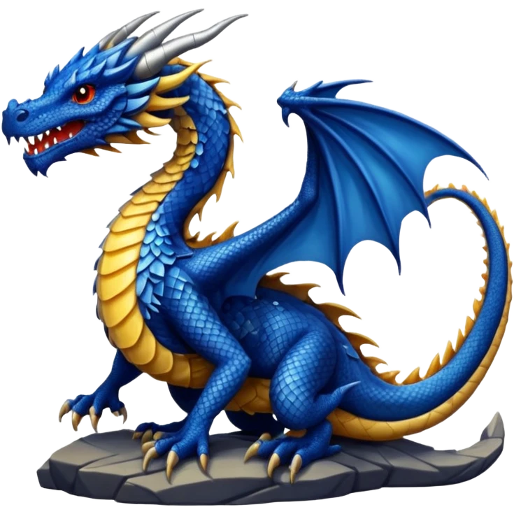 majestic Navy blue dragon emoji