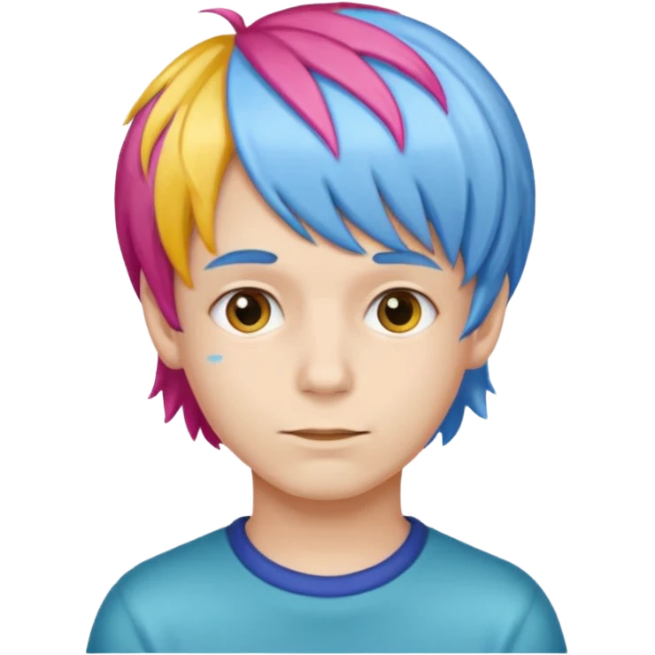 Make the girl in the middle a boy with a wig on emoji