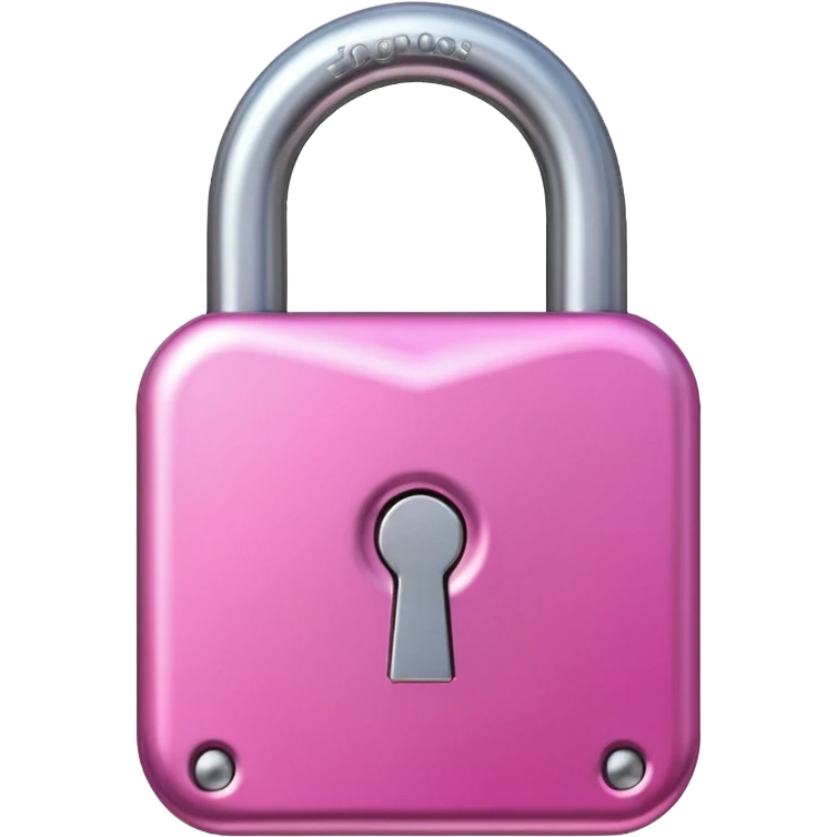 make a padlock. with girly pink tones. emoji