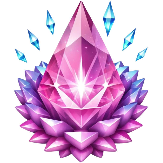 glitter cristal rosa shock emoji