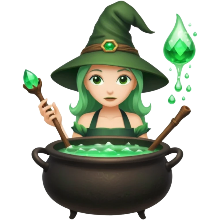 green witch cooking potion emoji