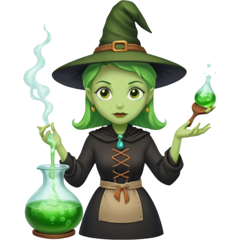 green witch cooking potion emoji