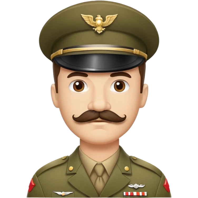 Soldier mustache emoji