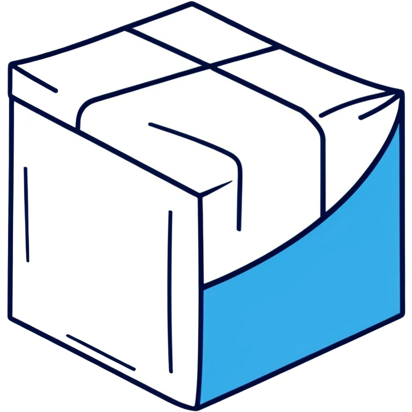 Make a white check in a blue box the tilt it a lttle bit￼ emoji