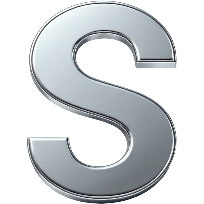 A double dollar sign emoji made of polished silver chrome, smooth metallic surface, glossy reflections, luxury swag vibe, minimal iOS emoji style, centered on white background emoji