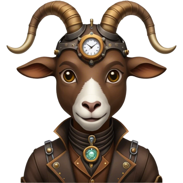 Steampunk Goat(Ram) man 2/3 view emoji