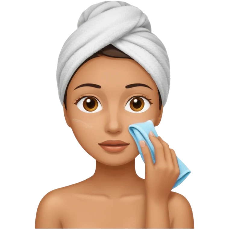 a woman who cleans her face emoji