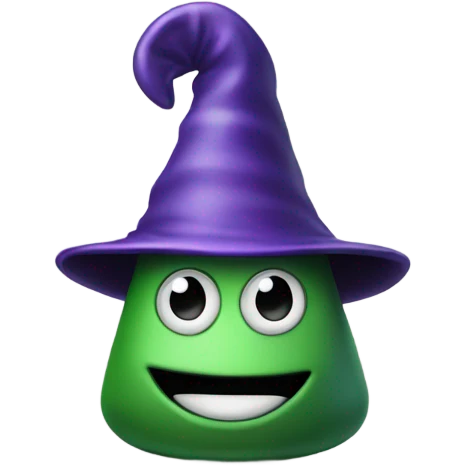 a cocky and smug chess pawn with a wizard hat, smiling emoji