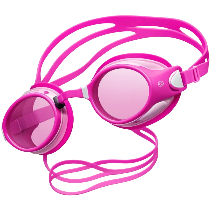pink swim goggles, athletic design with pink tinted lenses, swimming eyewear emoji