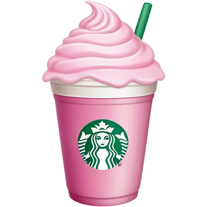 starbucks cup pink drink with cold foam emoji