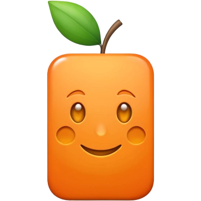 Orange iPhone emoji