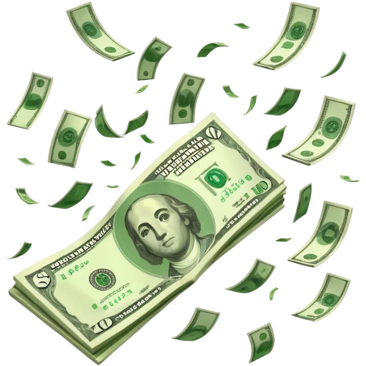 money falling emoji