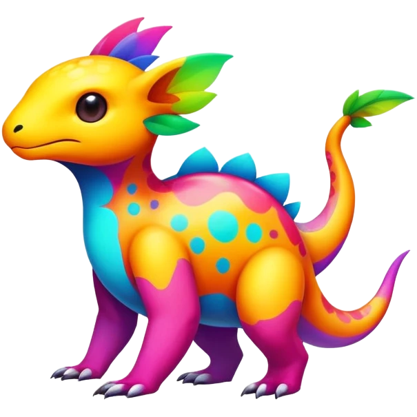 colorful vibrant Fakémon-creature with random markings emoji