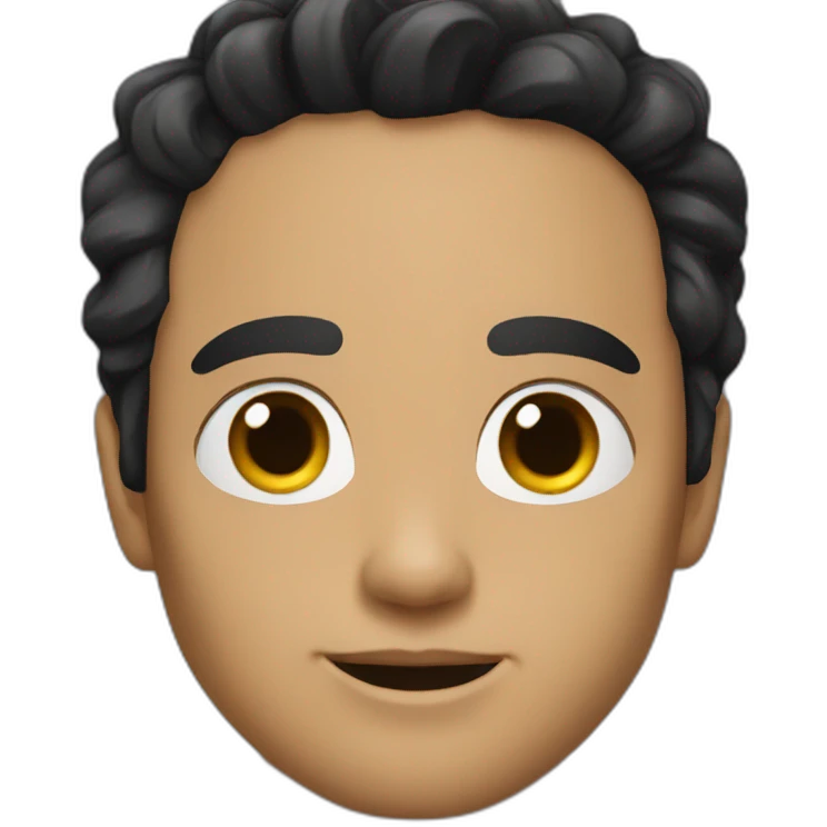 Superhero with black hair emoji