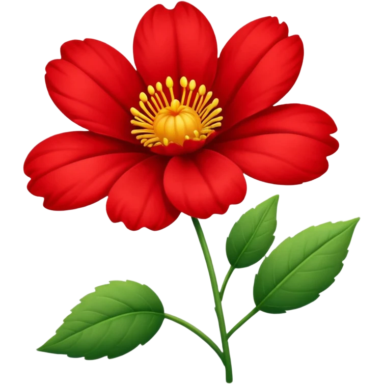 Red flower  emoji