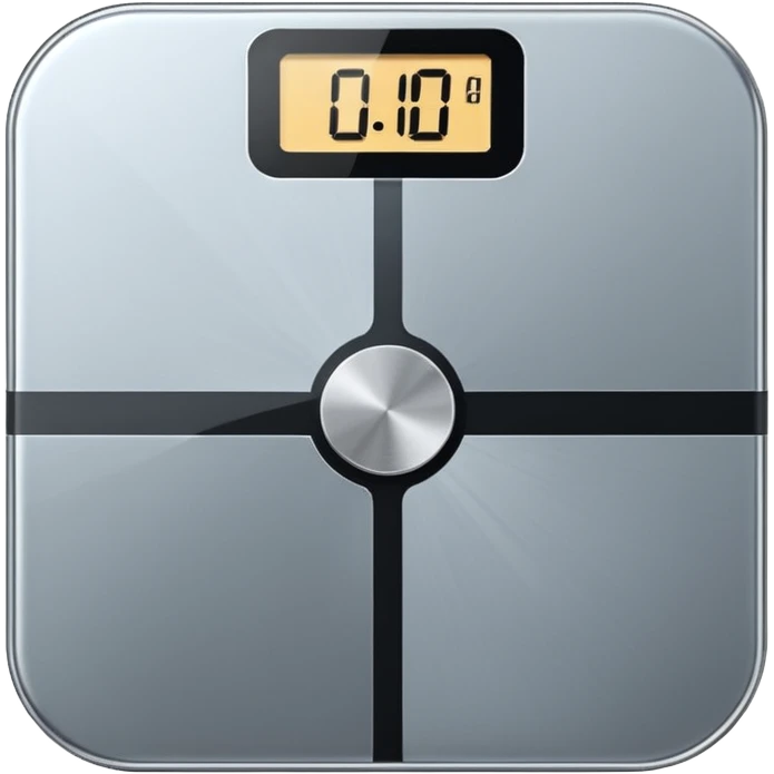 Digital weight scale with 0:00 on it emoji