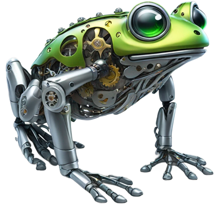 Robot frog emoji