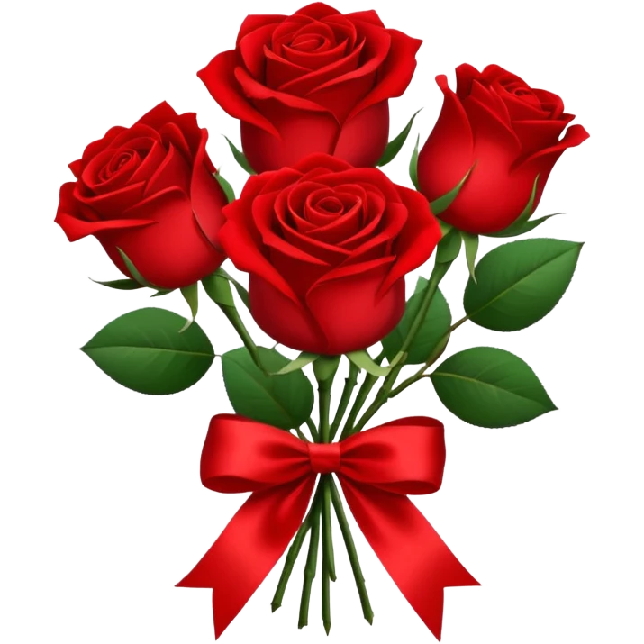 bouquet of 5 rose emoji