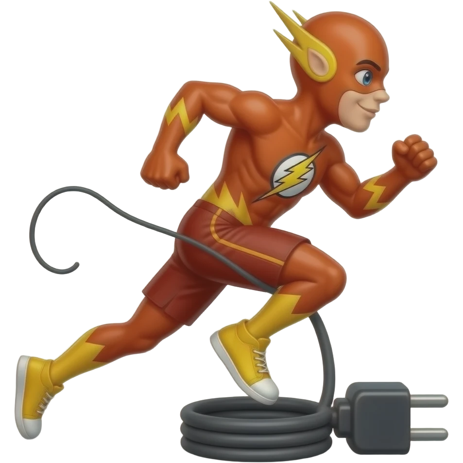 make the flash running on a lose ended phone charger emoji