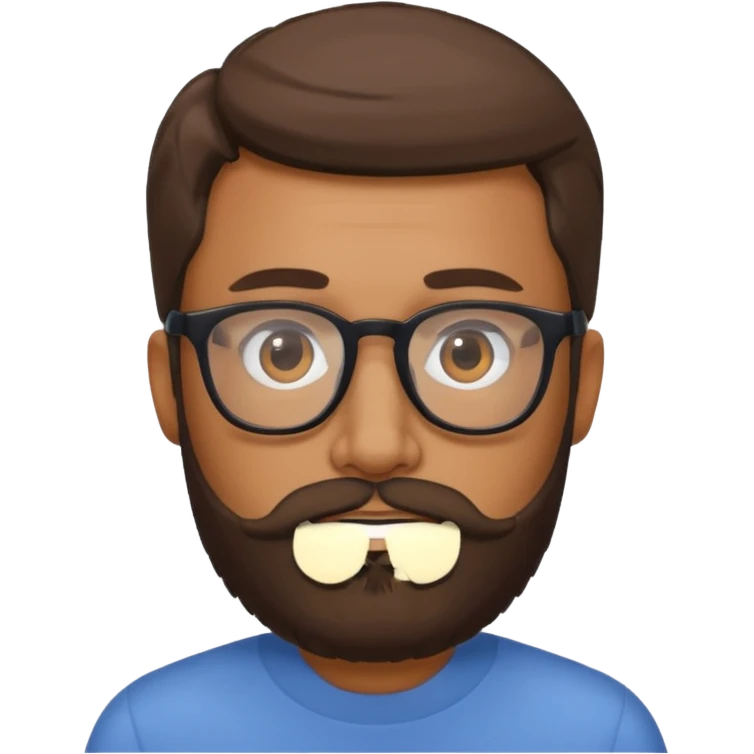Normal male, beard, glasses
 emoji