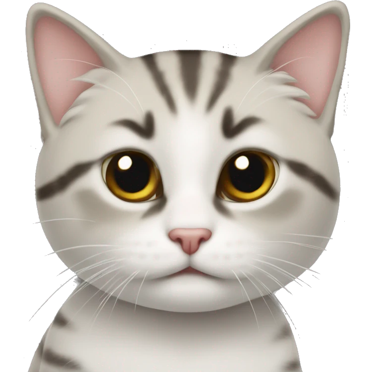 un gatito siamés enojado  emoji