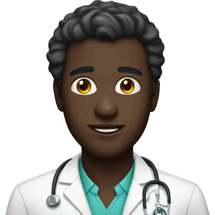 level 4 dark skin man doctor emoji