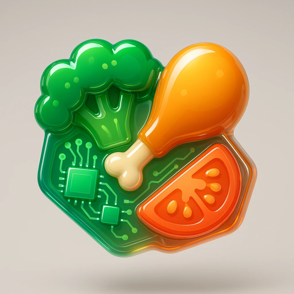 Meal broccoli chicken and tomato  emoji