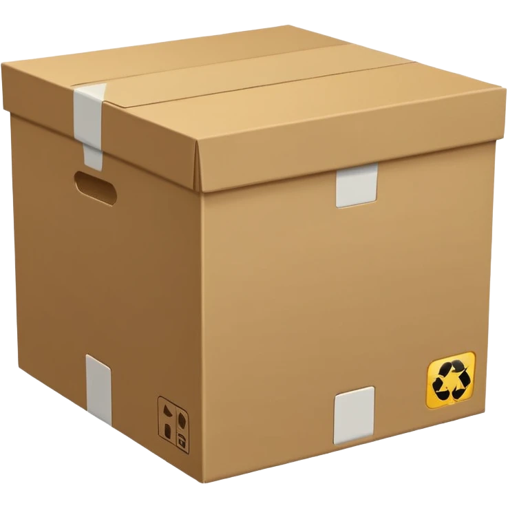short light green shipping box, no stickers emoji