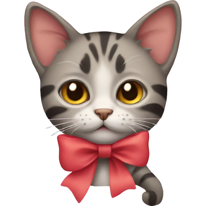 Cat with a bow emoji