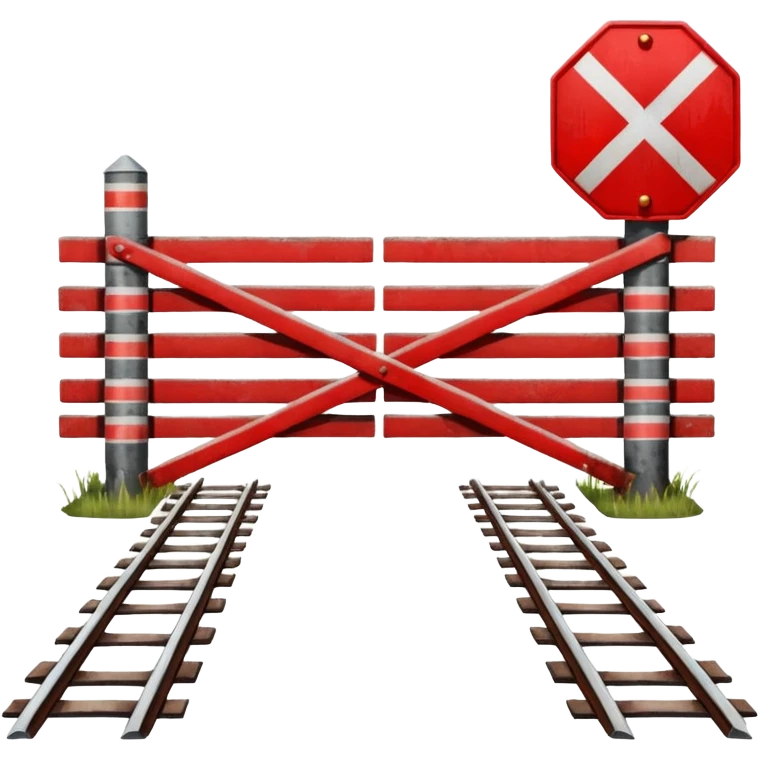 Railroad crossing  emoji