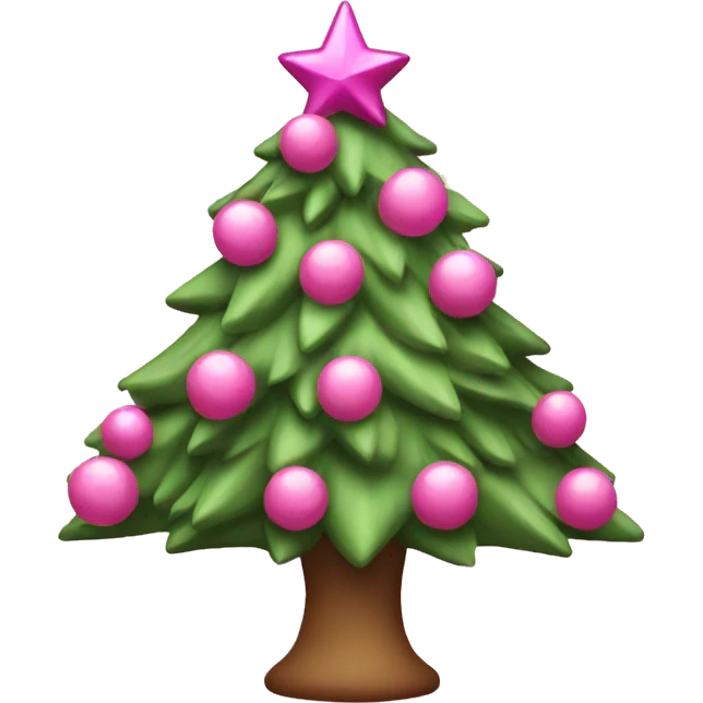 pink christmas tree emoji