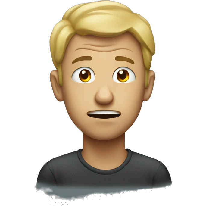 A person who has lost his mind emoji