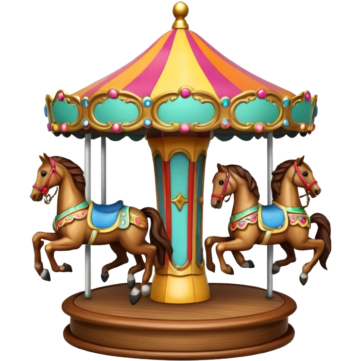 carousel with horse emoji