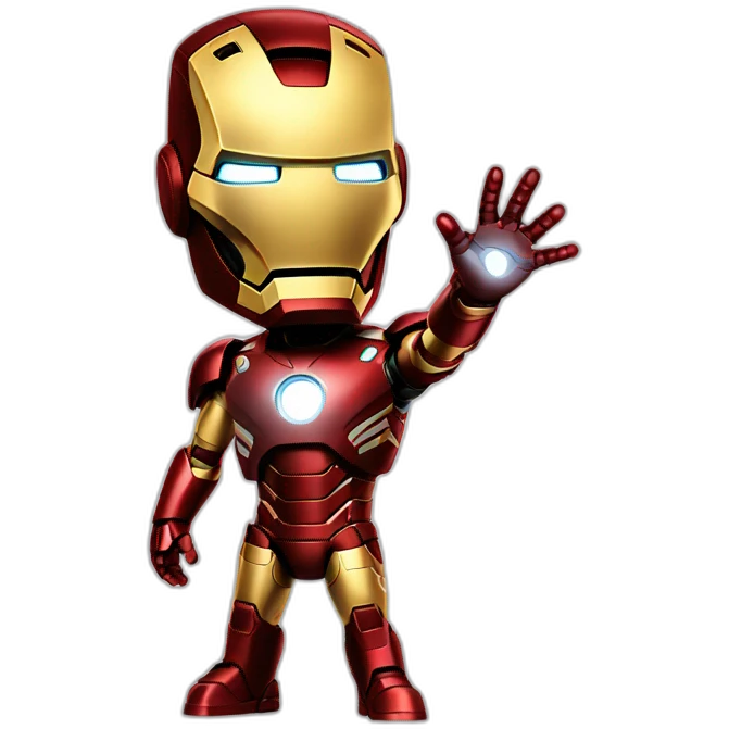 Iron man waving emoji