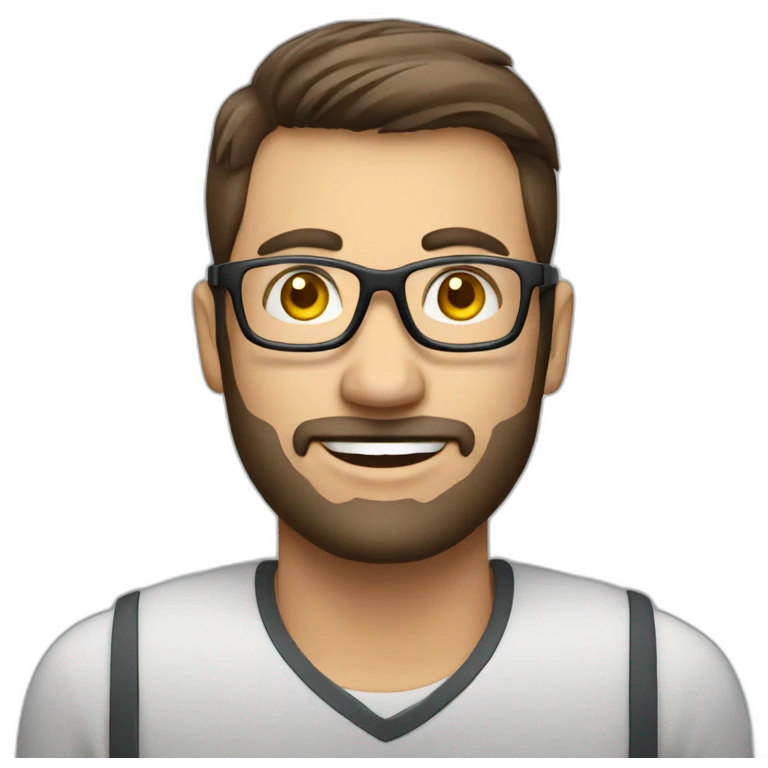 IT application support engineer men glasses emoji