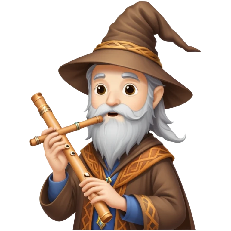 hairy wizard playing a flute emoji