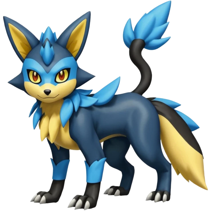 Zeraora-Lucario-Luxray-Fakémon-hybrid-creature (full body)  emoji