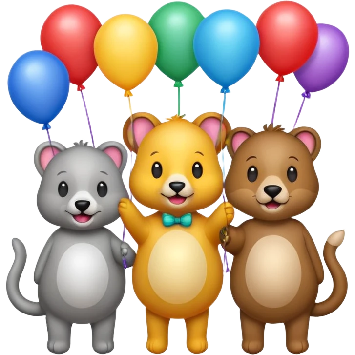 animals with balloon emoji