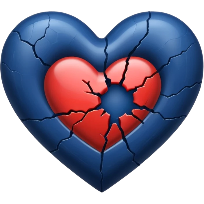 Bleeding navy blue heart  emoji