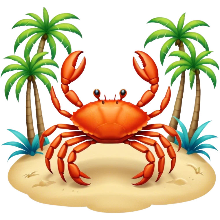 Crab rave with palm treez emoji