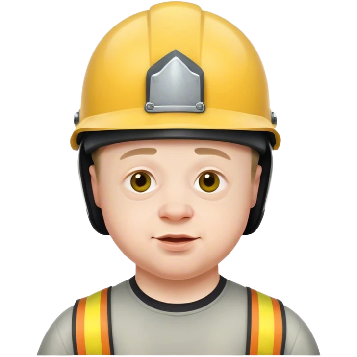 down syndrome guy with helmet  emoji