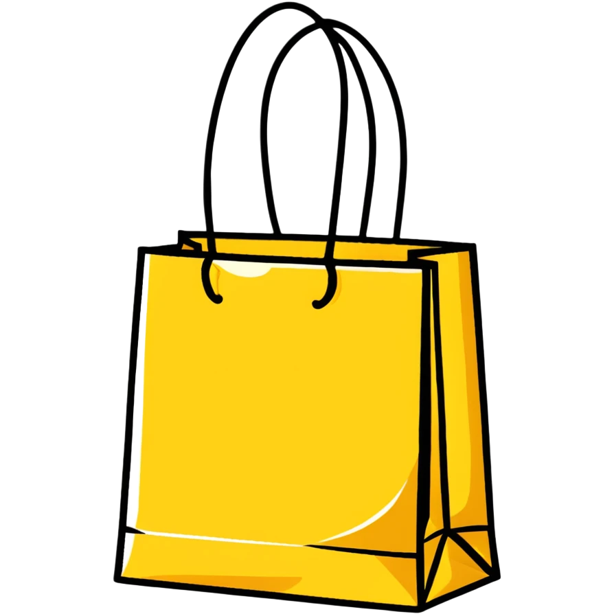 Gold shopping bag emoji