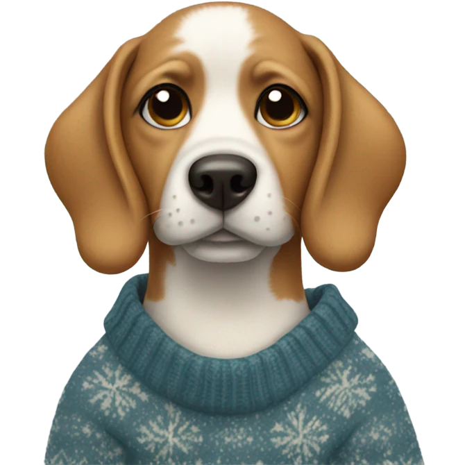 Dog wearing sweater  emoji