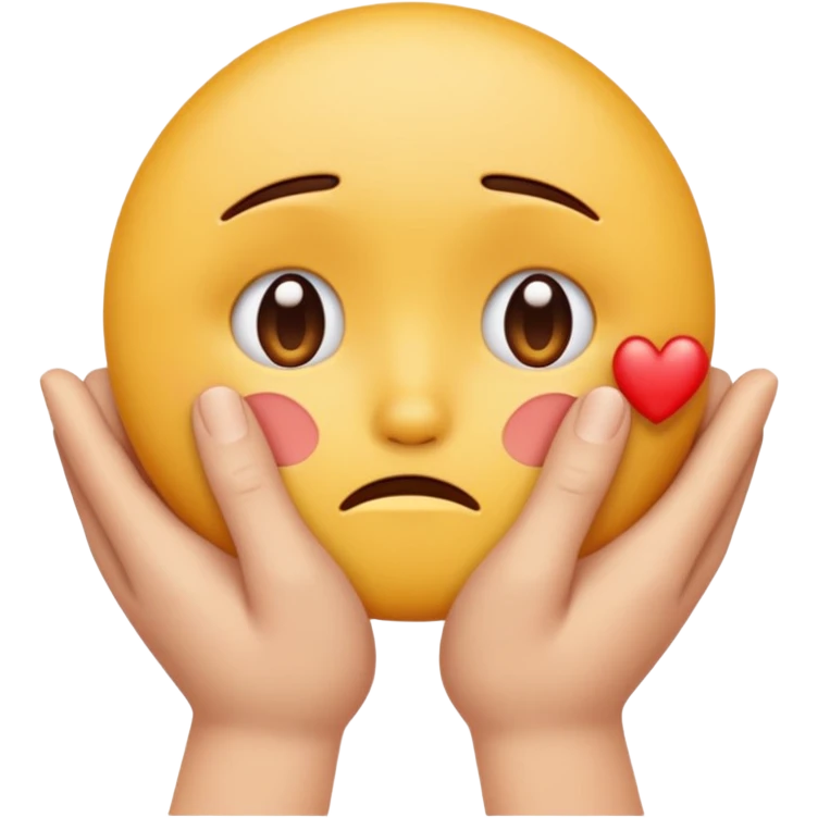 hands caressing sad emojis face emoji